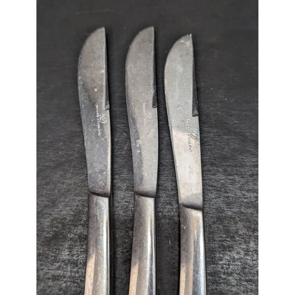 Dixon Stainless Steel Curved Handle 8 Inch Steak Knife Lot of 5 Made in Japan - Picture 5 of 7